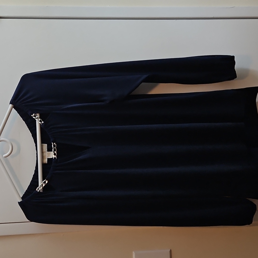 Michael Kors Navy Blue High Low Top Size Medium